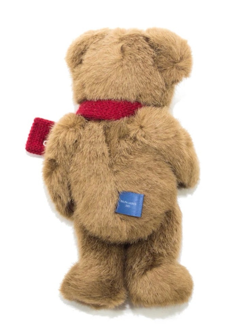Polo by Ralph Lauren Brown Plush Bear with Red Scarf - Picture 2 of 2